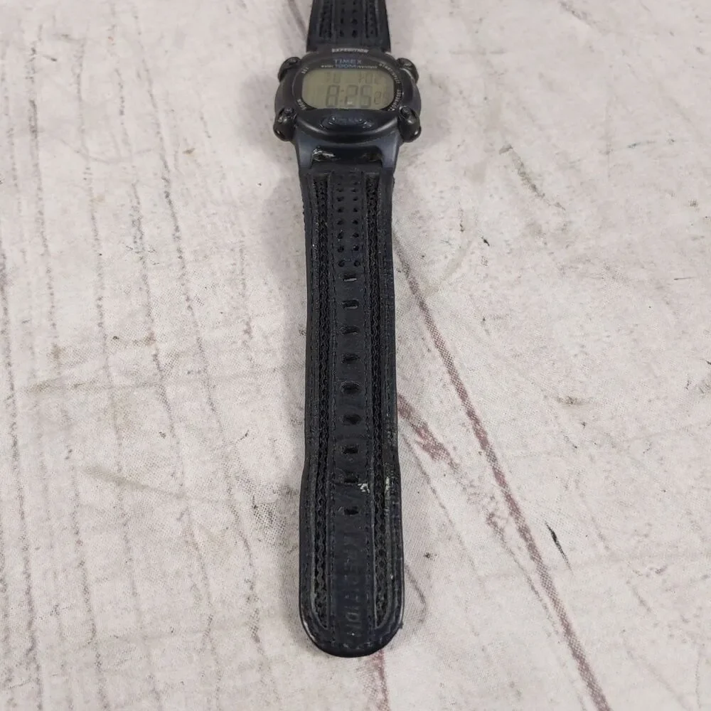 NEW BATTERY - Vintage Timex Expedition Watch 866 100M Indiglo Multi Time - USED